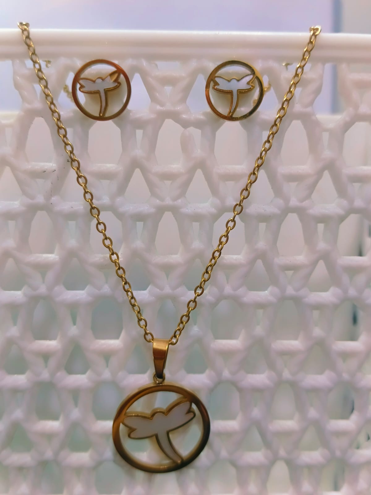 Gold Crystal Pendant Necklace with | Elegant Minimal Jewelry | Anayas Fashion