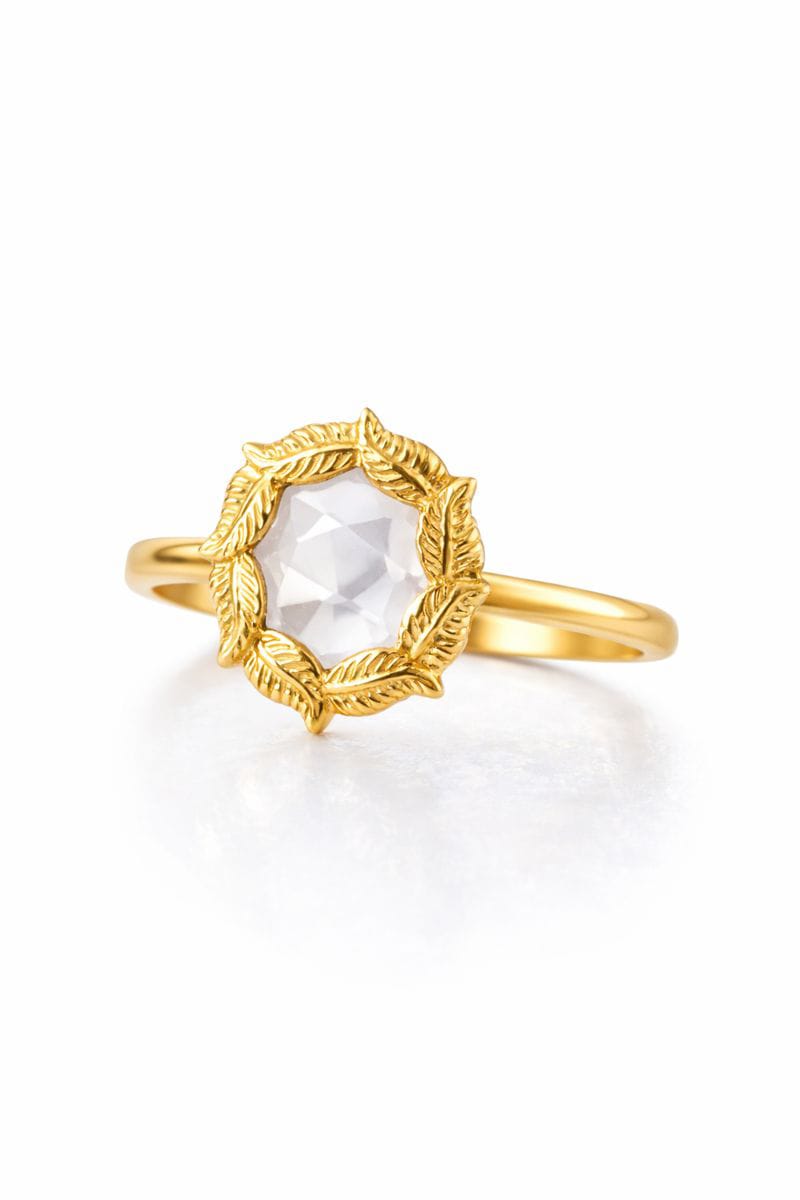Gold Ring for Women – Elegant Floral Adjustable Ring | Minimalist Jewelry Gift