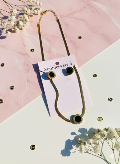 Gold Crystal Pendant Necklace with | Elegant Minimal Jewelry | Anayas Fashion