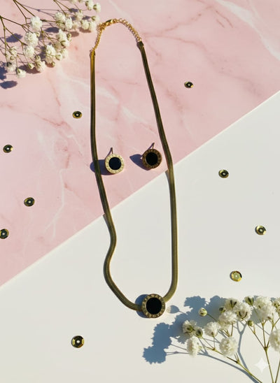 Gold Crystal Pendant Necklace with | Elegant Minimal Jewelry | Anayas Fashion