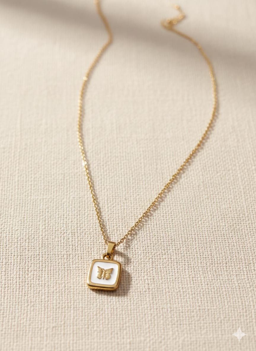 Gold Crystal Pendant Necklace with | Elegant Minimal Jewelry | Anayas Fashion