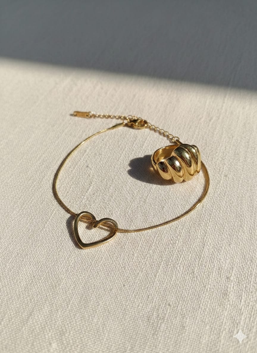 Gold Hand Cuff Bracelet for Women | Adjustable Statement Jewelry | Anayas Fashion