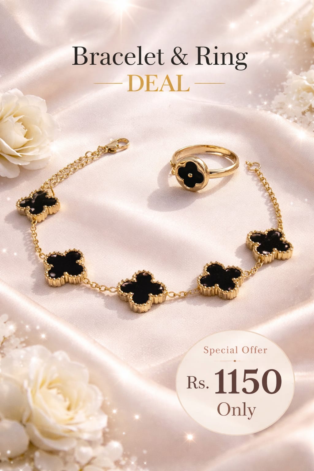 Gold Hand Cuff Bracelet for Women | Adjustable Statement Jewelry | Anayas Fashion