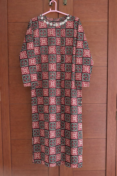 2 Piece Printed Lawn Suit for Women – Summer Casual Kurta & Trouser Set (S, M, L)