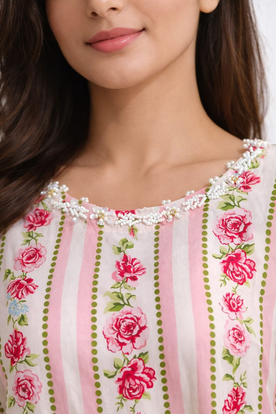 2 Piece Printed Lawn Suit for Women – Summer Casual Kurta & Trouser Set (S, M, L)