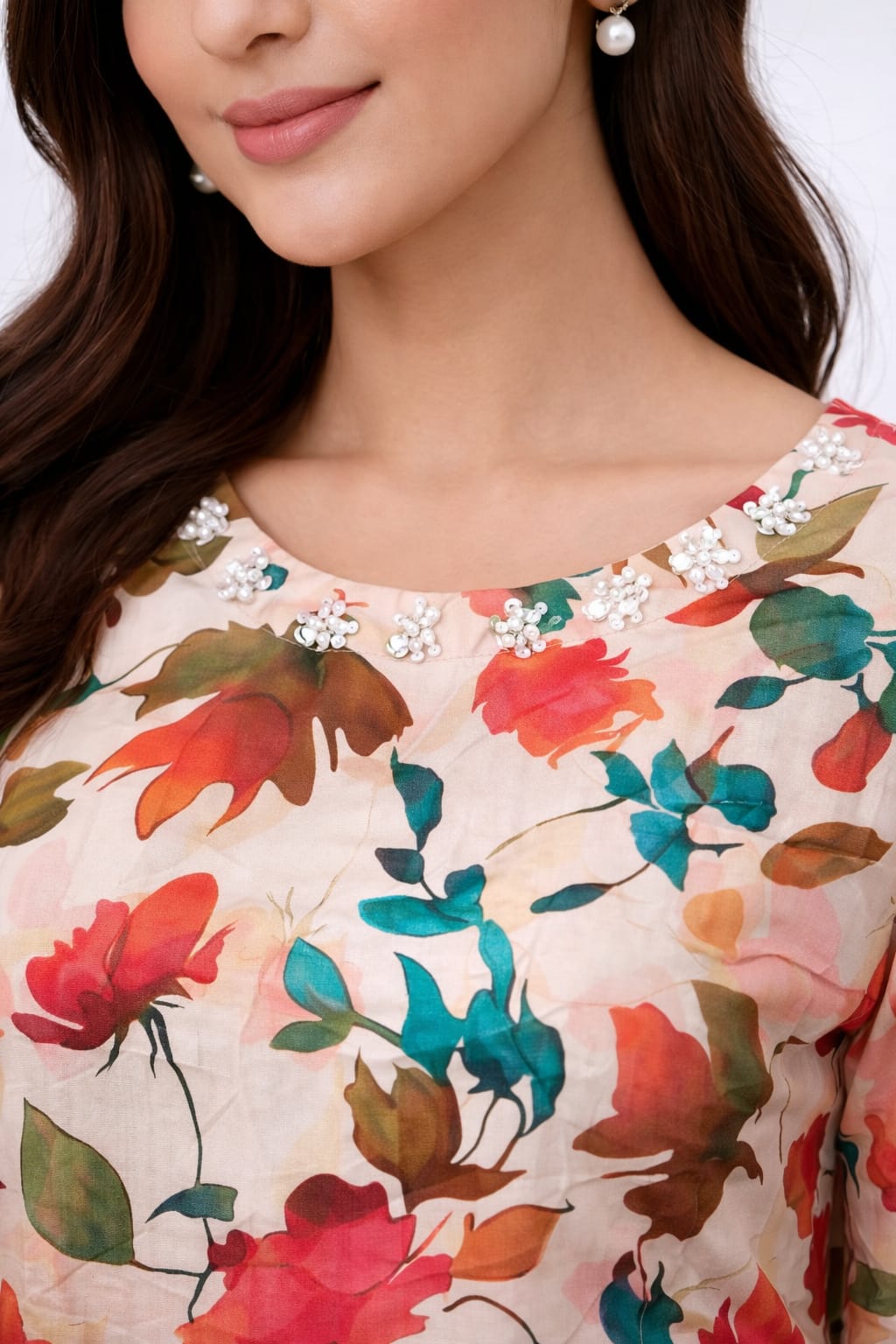 2 Piece Printed Lawn Suit for Women – Summer Casual Kurta & Trouser Set (S, M, L) (Copy)