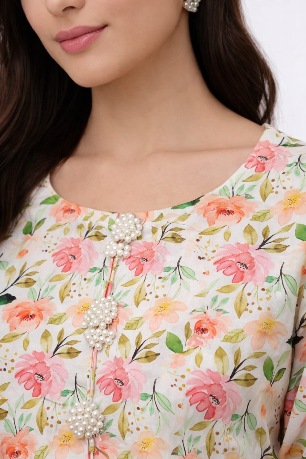 2 Piece Printed Lawn Suit for Women – Summer Casual Kurta & Trouser Set (S, M, L)