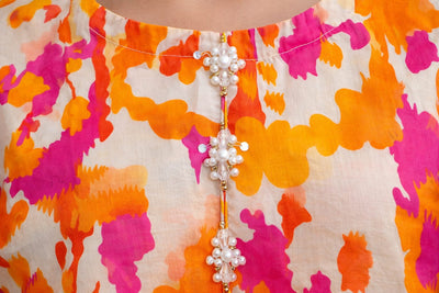 2 Piece Printed Lawn Suit for Women – Summer Casual Kurta & Trouser Set (S, M, L)