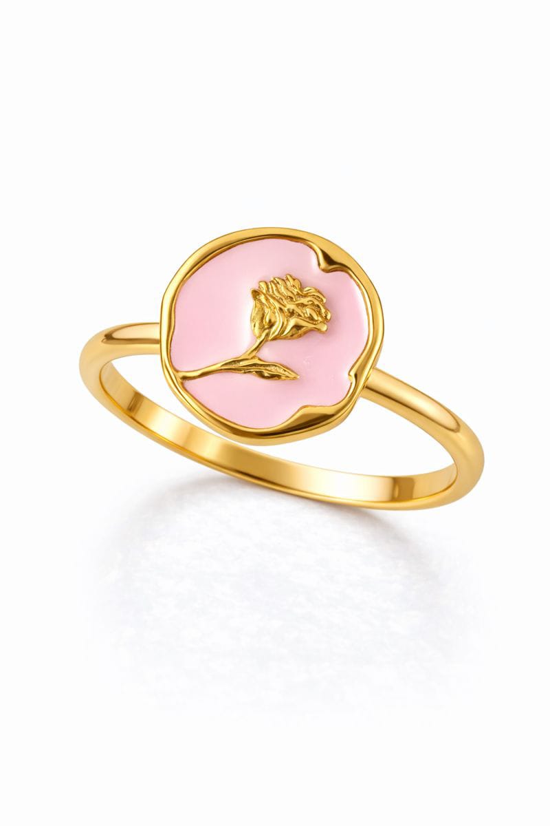 Gold Ring for Women – Elegant Floral Adjustable Ring | Minimalist Jewelry Gift