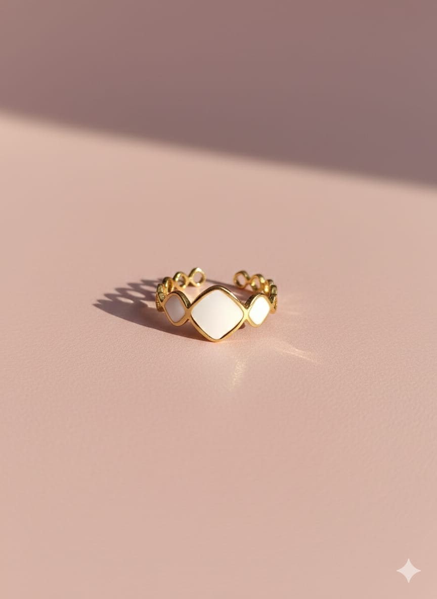 Gold Ring for Women – Elegant Floral Adjustable Ring | Minimalist Jewelry Gift