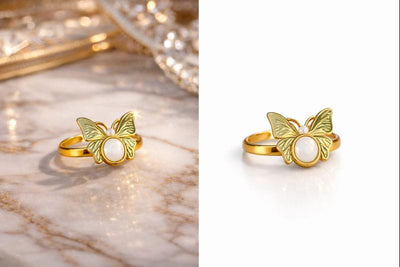 Gold Ring for Women – Elegant Floral Adjustable Ring | Minimalist Jewelry Gift