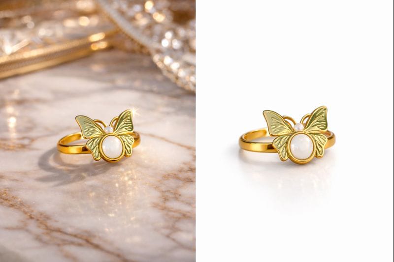 Gold Ring for Women – Elegant Floral Adjustable Ring | Minimalist Jewelry Gift