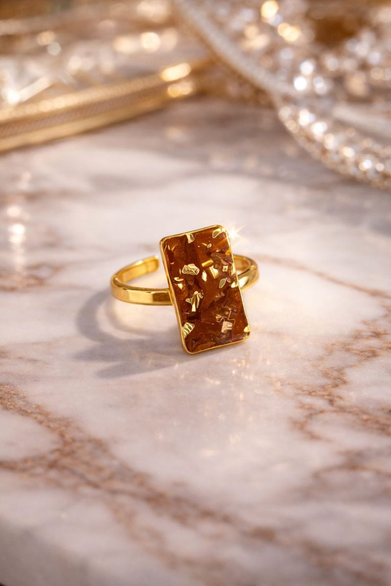 Gold Ring for Women – Elegant Floral Adjustable Ring | Minimalist Jewelry Gift