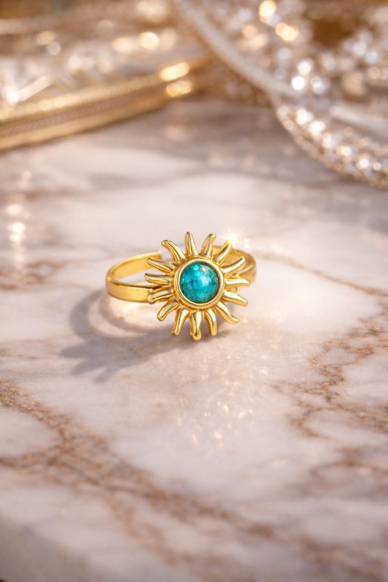Gold Ring for Women – Elegant Floral Adjustable Ring | Minimalist Jewelry Gift