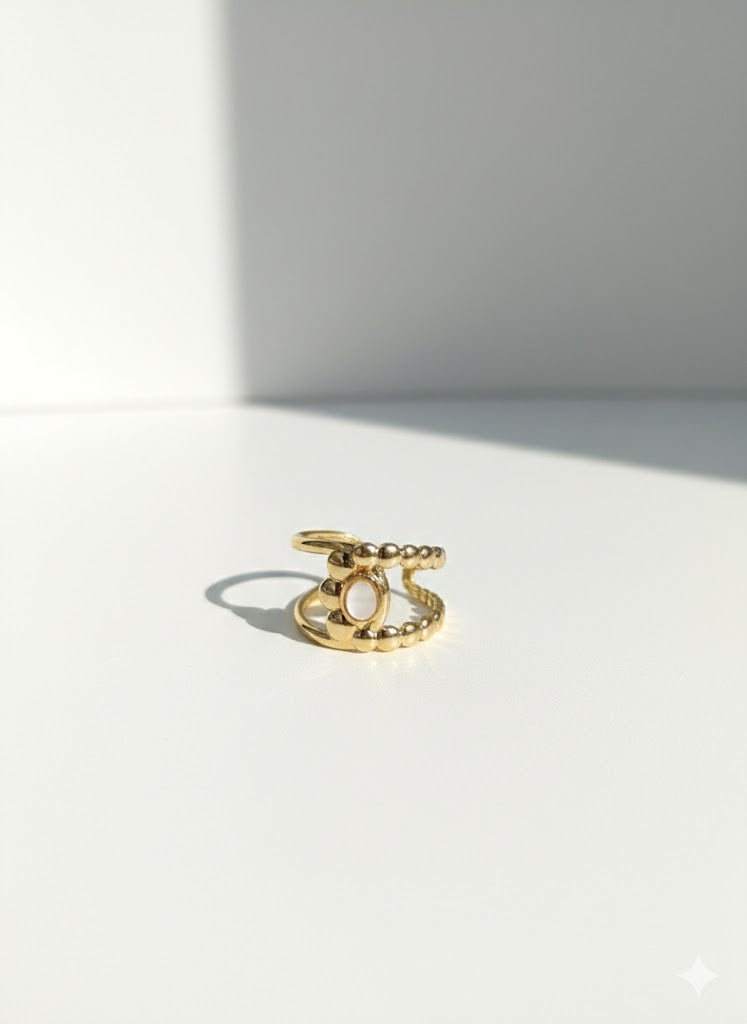Gold Ring for Women – Elegant Floral Adjustable Ring | Minimalist Jewelry Gift