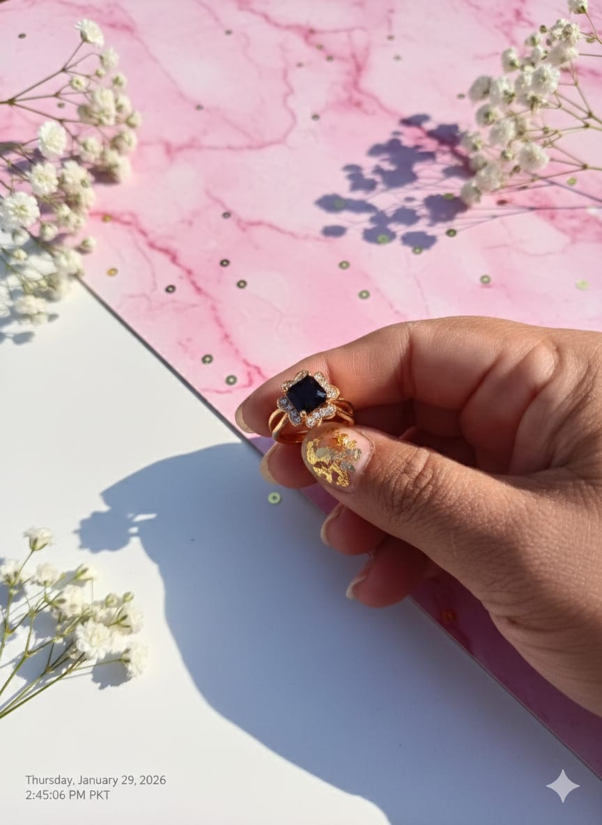 Gold Ring for Women – Elegant Floral Adjustable Ring | Minimalist Jewelry Gift