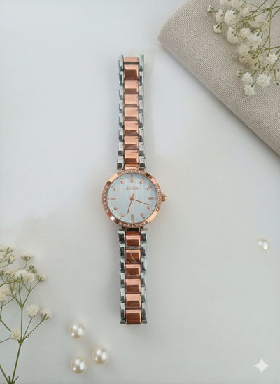 Luxury Gold Women’s Watch – Elegant Crystal Dial Bracelet Wrist Watch for Ladies | Premium Fashion Jewelry Watch